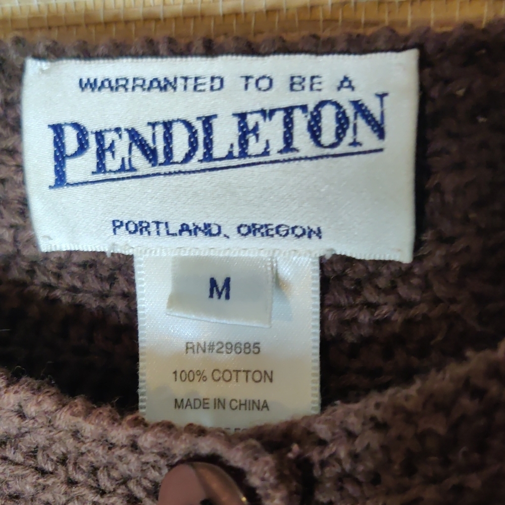 Pendleton Brown Knit Sweater Size Medium - image 3